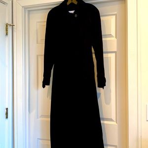 Calvin Klein long black trench coat. XS